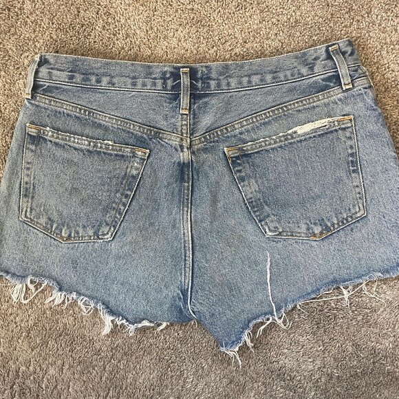 Agolde Parker Denim Jeans Shorts Swapmeet Dark - Picture 2 of 3